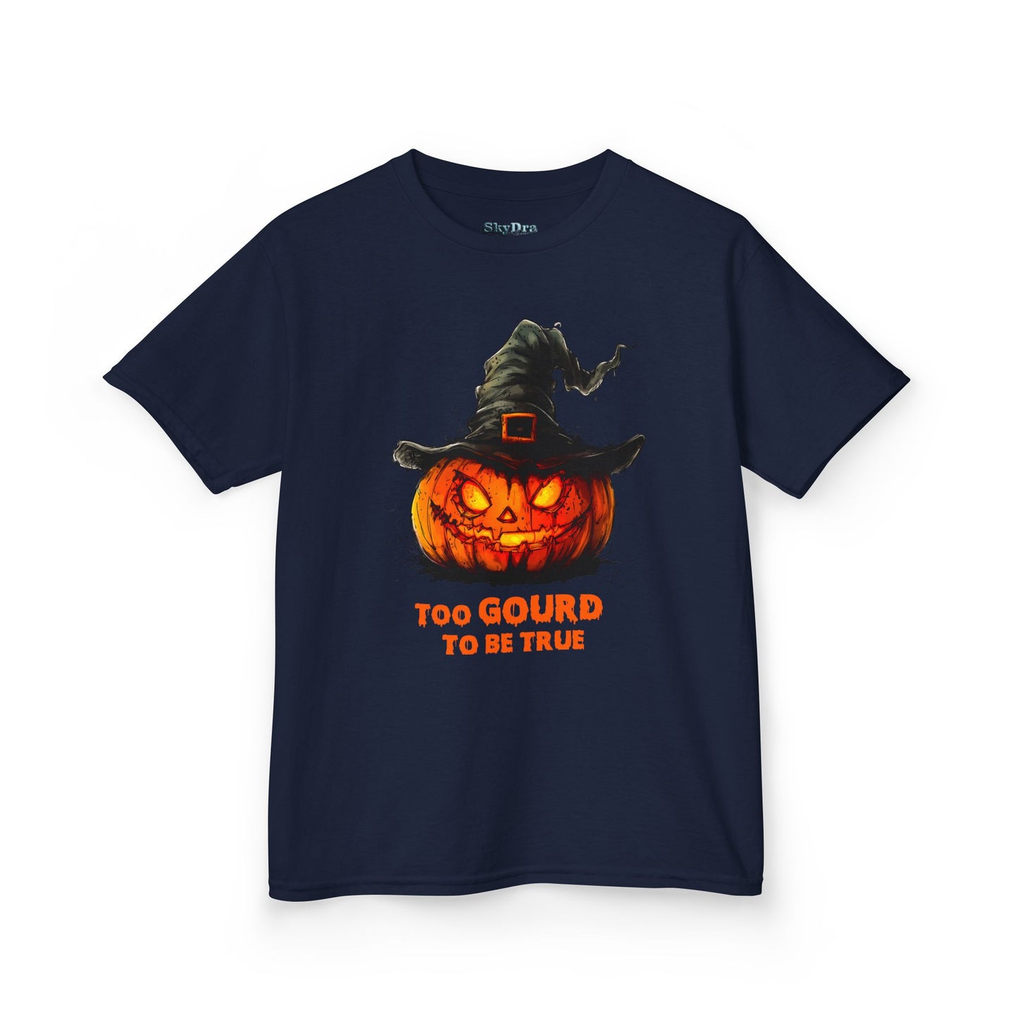 Halloween Kids T-Shirt, Too Gourd to Be True Tee, Funny Pumpkin Shirt, Kids Halloween Costume, Fall Family Outing Outfit, Trick or Treat Tee