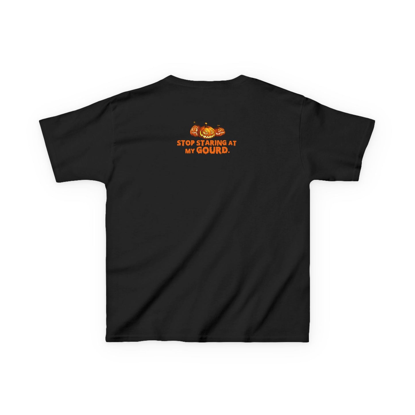 Trendy Halloween Vibes – Kids ‘Too Gourd to Be True’ Shirt for Fall Outings & Costumes