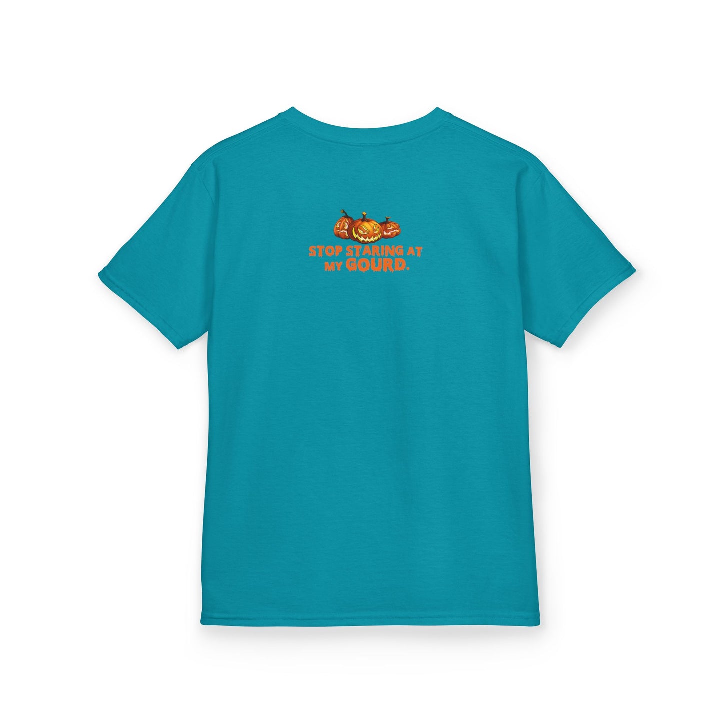 Trendy Halloween Vibes – Kids ‘Too Gourd to Be True’ Shirt for Fall Outings & Costumes