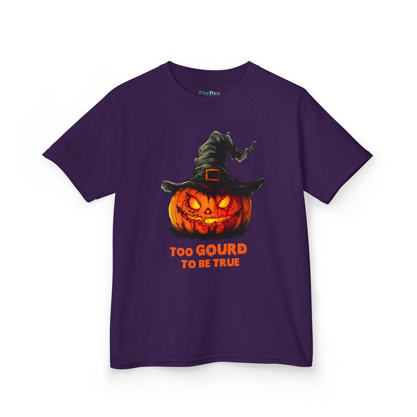 Halloween Kids T-Shirt, Too Gourd to Be True Tee, Funny Pumpkin Shirt, Kids Halloween Costume, Fall Family Outing Outfit, Trick or Treat Tee