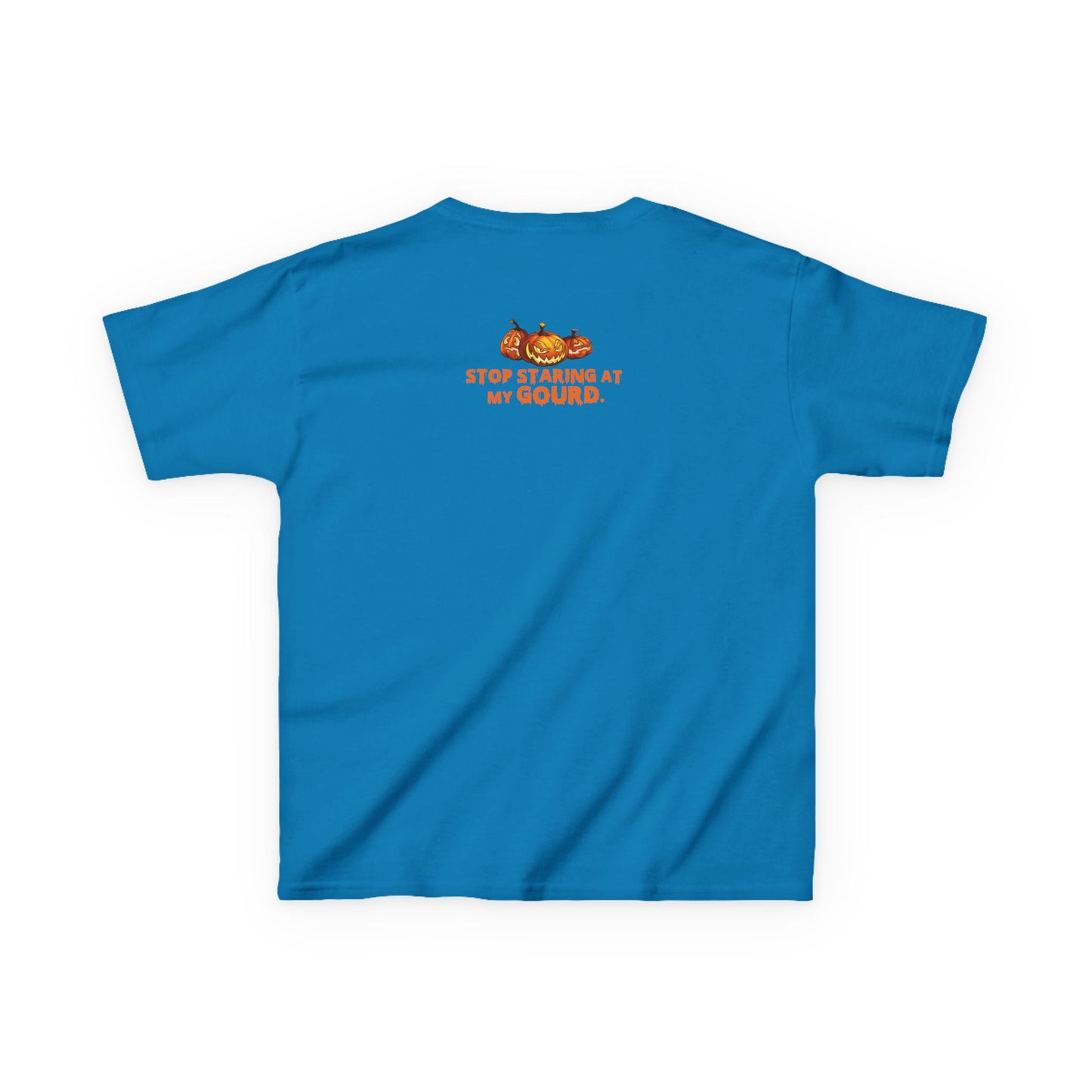 Trendy Halloween Vibes – Kids ‘Too Gourd to Be True’ Shirt for Fall Outings & Costumes