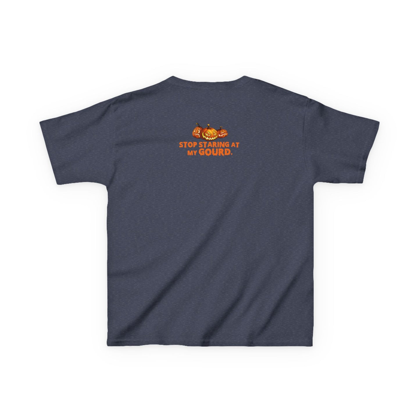 Trendy Halloween Vibes – Kids ‘Too Gourd to Be True’ Shirt for Fall Outings & Costumes