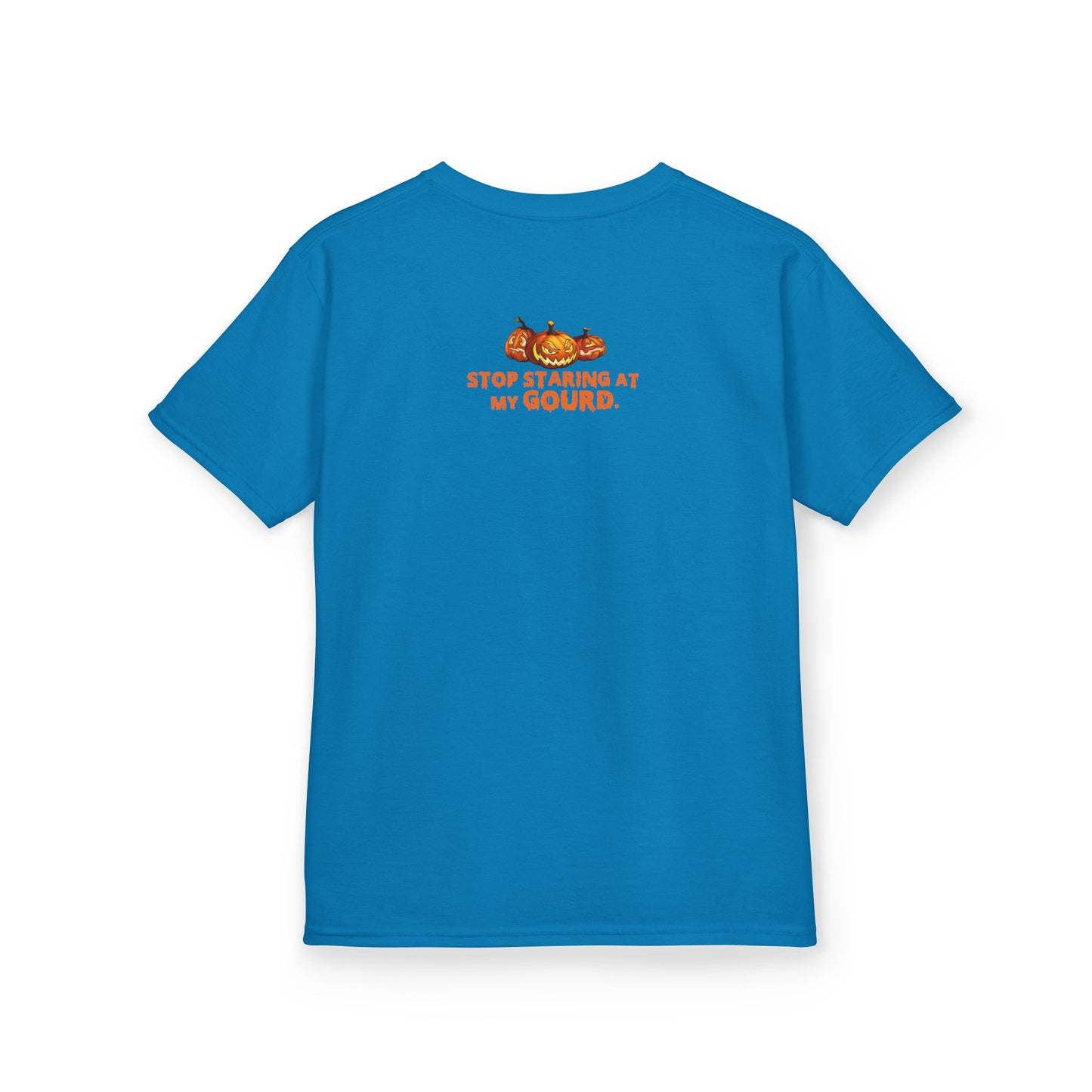 Trendy Halloween Vibes – Kids ‘Too Gourd to Be True’ Shirt for Fall Outings & Costumes