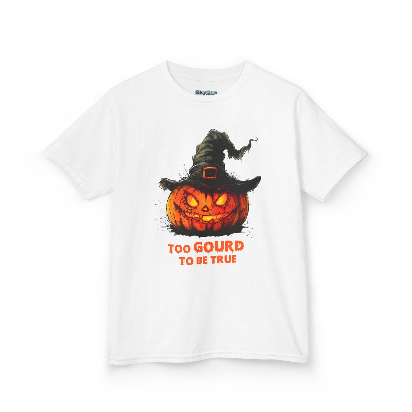 Halloween Kids T-Shirt, Too Gourd to Be True Tee, Funny Pumpkin Shirt, Kids Halloween Costume, Fall Family Outing Outfit, Trick or Treat Tee