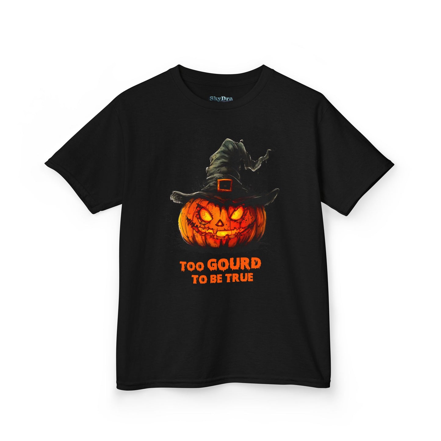 Halloween Kids T-Shirt, Too Gourd to Be True Tee, Funny Pumpkin Shirt, Kids Halloween Costume, Fall Family Outing Outfit, Trick or Treat Tee