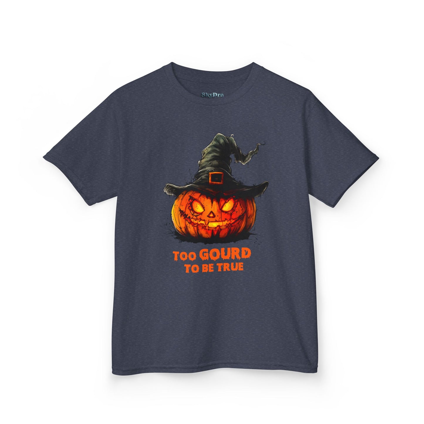 Halloween Kids T-Shirt, Too Gourd to Be True Tee, Funny Pumpkin Shirt, Kids Halloween Costume, Fall Family Outing Outfit, Trick or Treat Tee