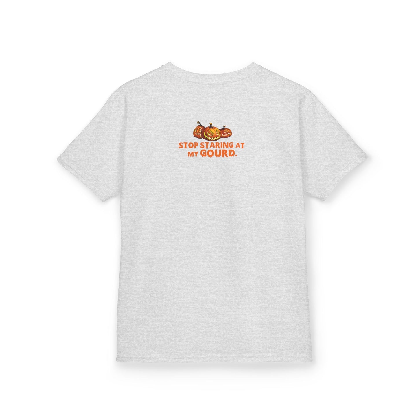 Trendy Halloween Vibes – Kids ‘Too Gourd to Be True’ Shirt for Fall Outings & Costumes