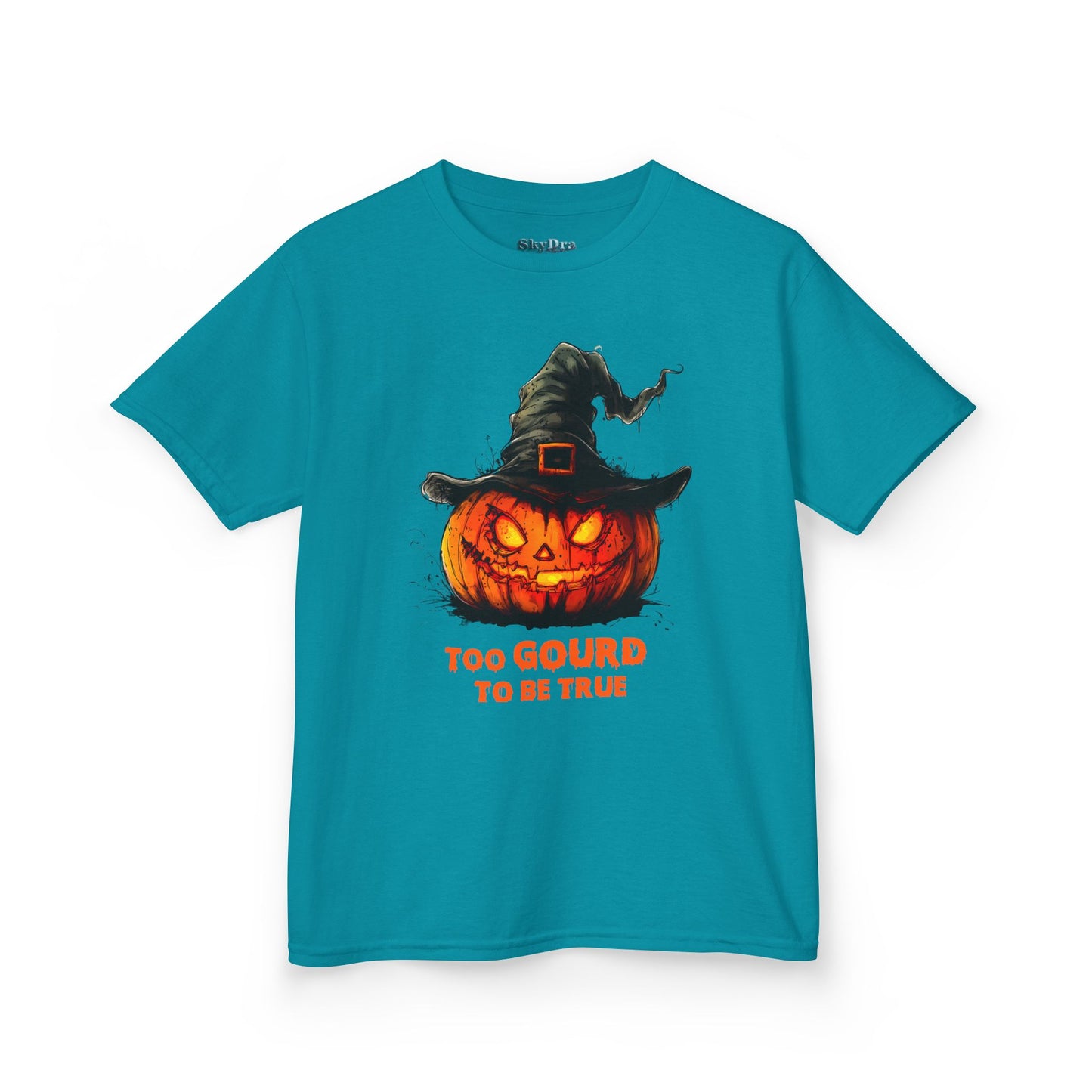 Halloween Kids T-Shirt, Too Gourd to Be True Tee, Funny Pumpkin Shirt, Kids Halloween Costume, Fall Family Outing Outfit, Trick or Treat Tee
