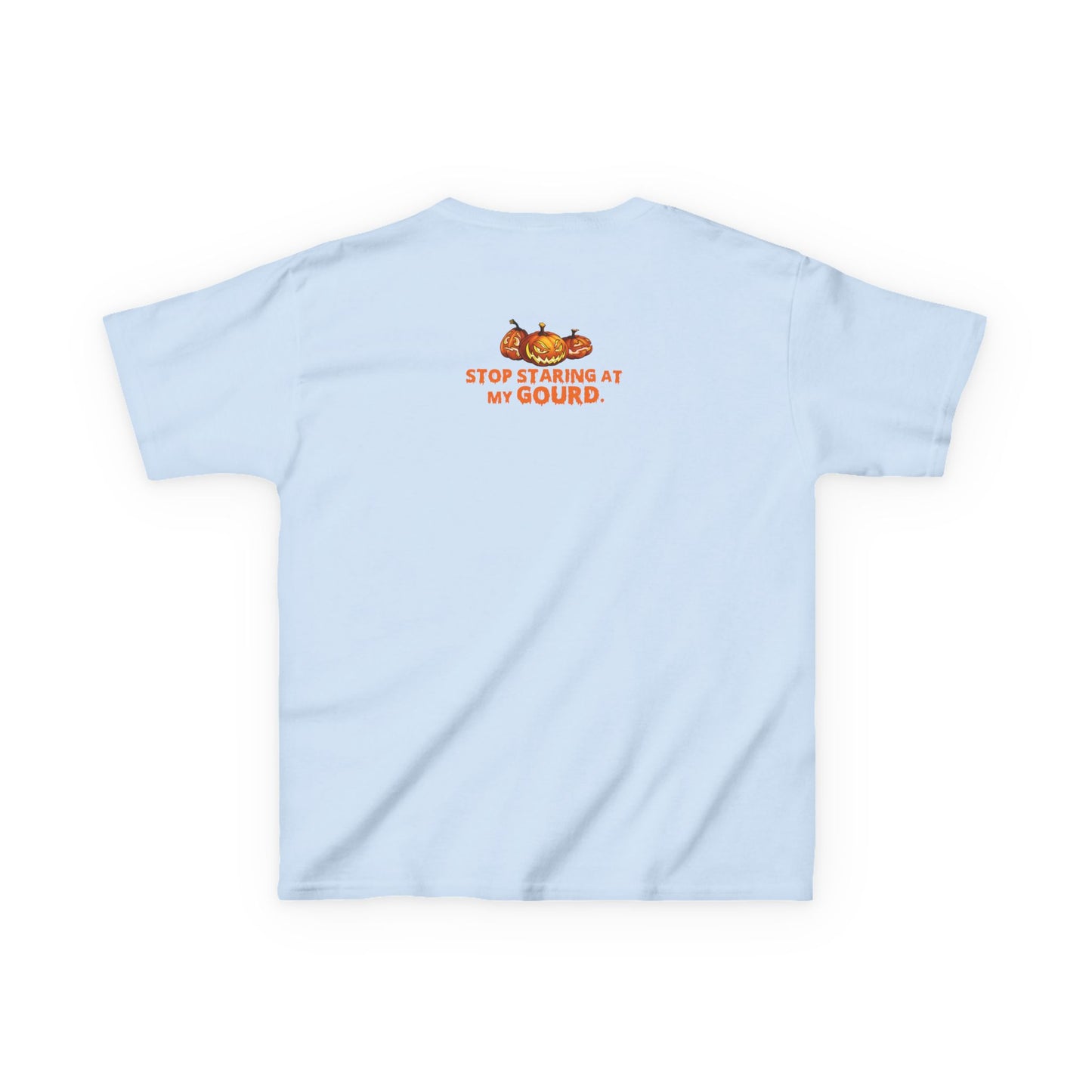 Trendy Halloween Vibes – Kids ‘Too Gourd to Be True’ Shirt for Fall Outings & Costumes