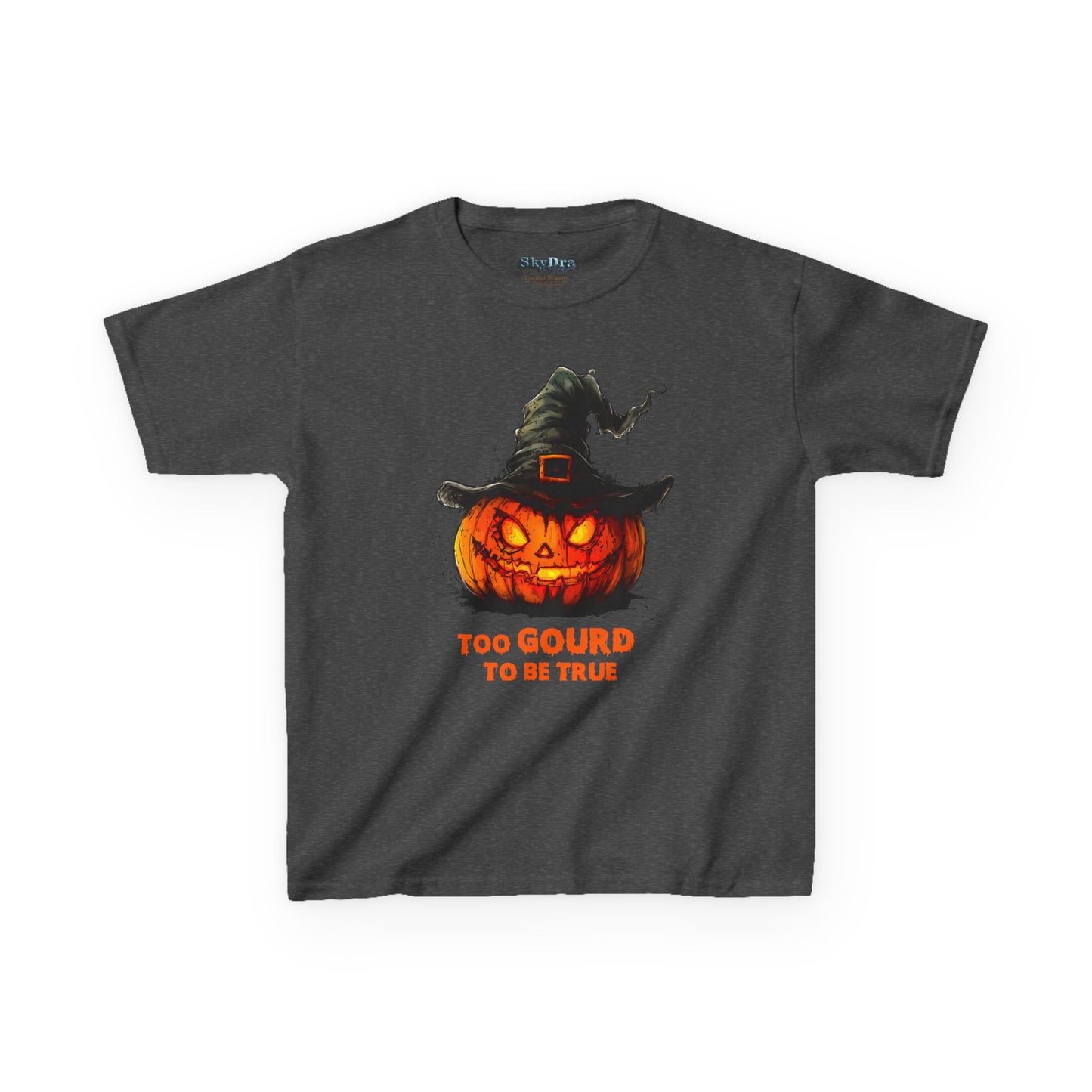 Halloween Kids T-Shirt, Too Gourd to Be True Tee, Funny Pumpkin Shirt, Kids Halloween Costume, Fall Family Outing Outfit, Trick or Treat Tee