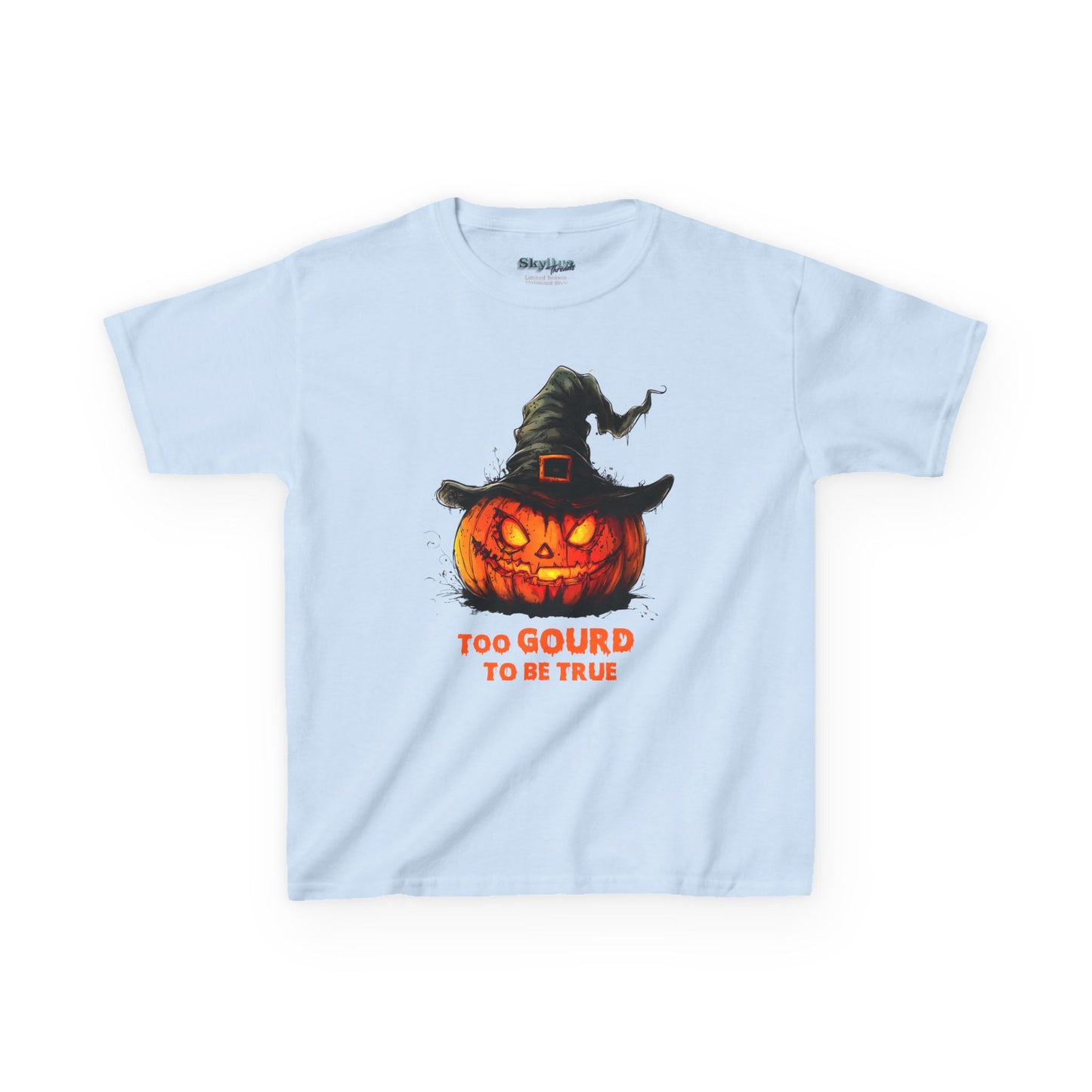 Halloween Kids T-Shirt, Too Gourd to Be True Tee, Funny Pumpkin Shirt, Kids Halloween Costume, Fall Family Outing Outfit, Trick or Treat Tee