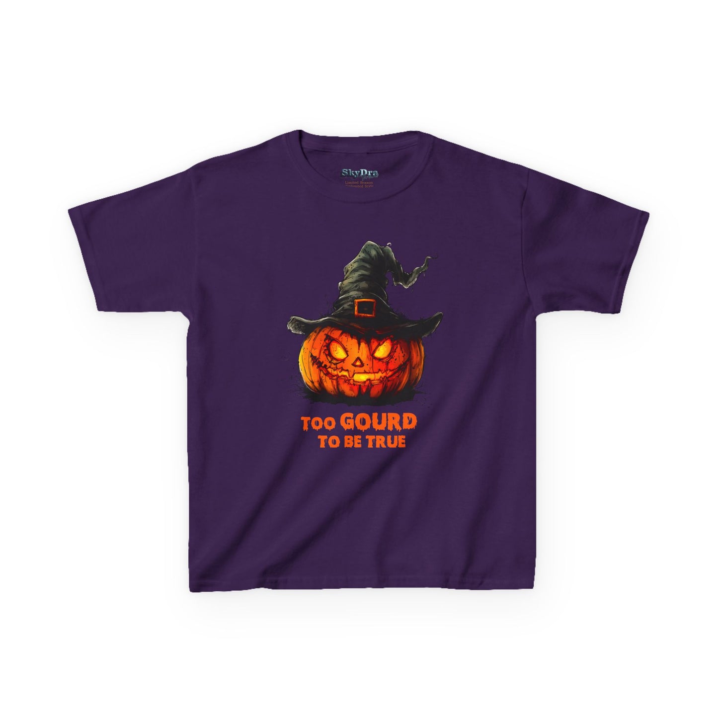 Halloween Kids T-Shirt, Too Gourd to Be True Tee, Funny Pumpkin Shirt, Kids Halloween Costume, Fall Family Outing Outfit, Trick or Treat Tee