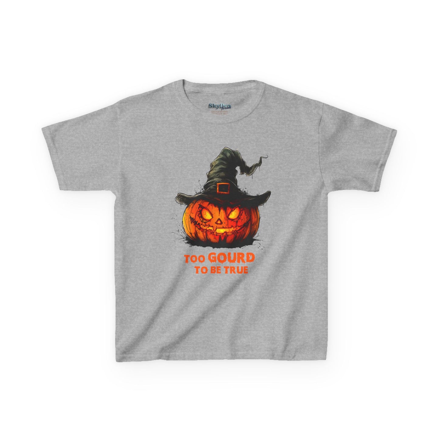 Halloween Kids T-Shirt, Too Gourd to Be True Tee, Funny Pumpkin Shirt, Kids Halloween Costume, Fall Family Outing Outfit, Trick or Treat Tee