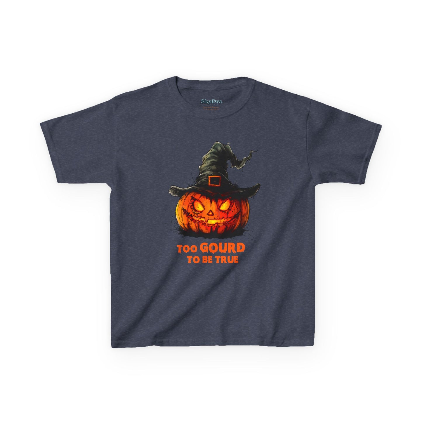 Halloween Kids T-Shirt, Too Gourd to Be True Tee, Funny Pumpkin Shirt, Kids Halloween Costume, Fall Family Outing Outfit, Trick or Treat Tee