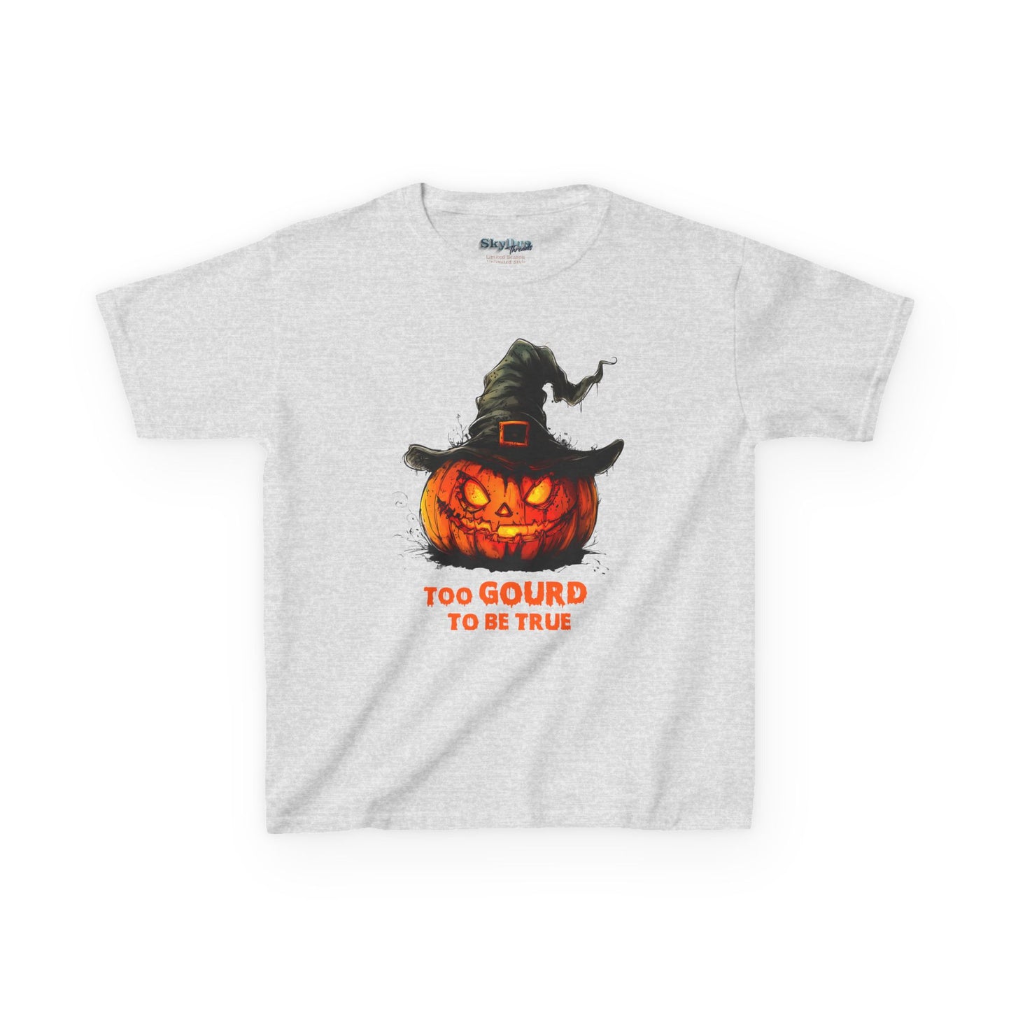 Halloween Kids T-Shirt, Too Gourd to Be True Tee, Funny Pumpkin Shirt, Kids Halloween Costume, Fall Family Outing Outfit, Trick or Treat Tee