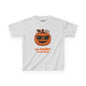 Trendy Halloween Vibes – Kids ‘Too Gourd to Be True’ Shirt for Fall Outings & Costumes