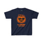 Trendy Halloween Vibes – Kids ‘Too Gourd to Be True’ Shirt for Fall Outings & Costumes