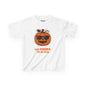 Trendy Halloween Vibes – Kids ‘Too Gourd to Be True’ Shirt for Fall Outings & Costumes