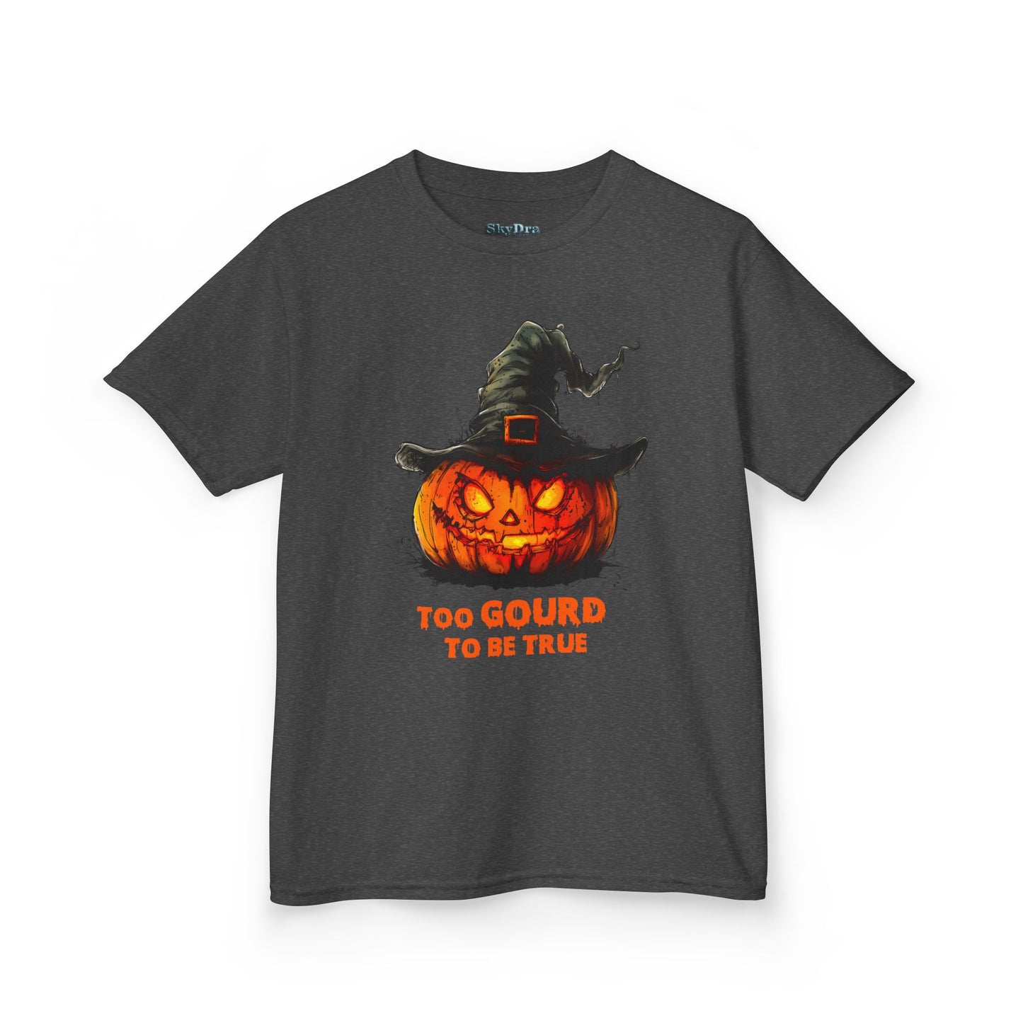 Halloween Kids T-Shirt, Too Gourd to Be True Tee, Funny Pumpkin Shirt, Kids Halloween Costume, Fall Family Outing Outfit, Trick or Treat Tee