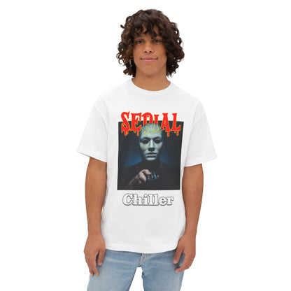 Serial Chiller" Oversized Tee – Unisex Halloween Shirt for the Laid-Back & Slightly Twisted | Spooky Vibes, Cozy Fit, Killer Style