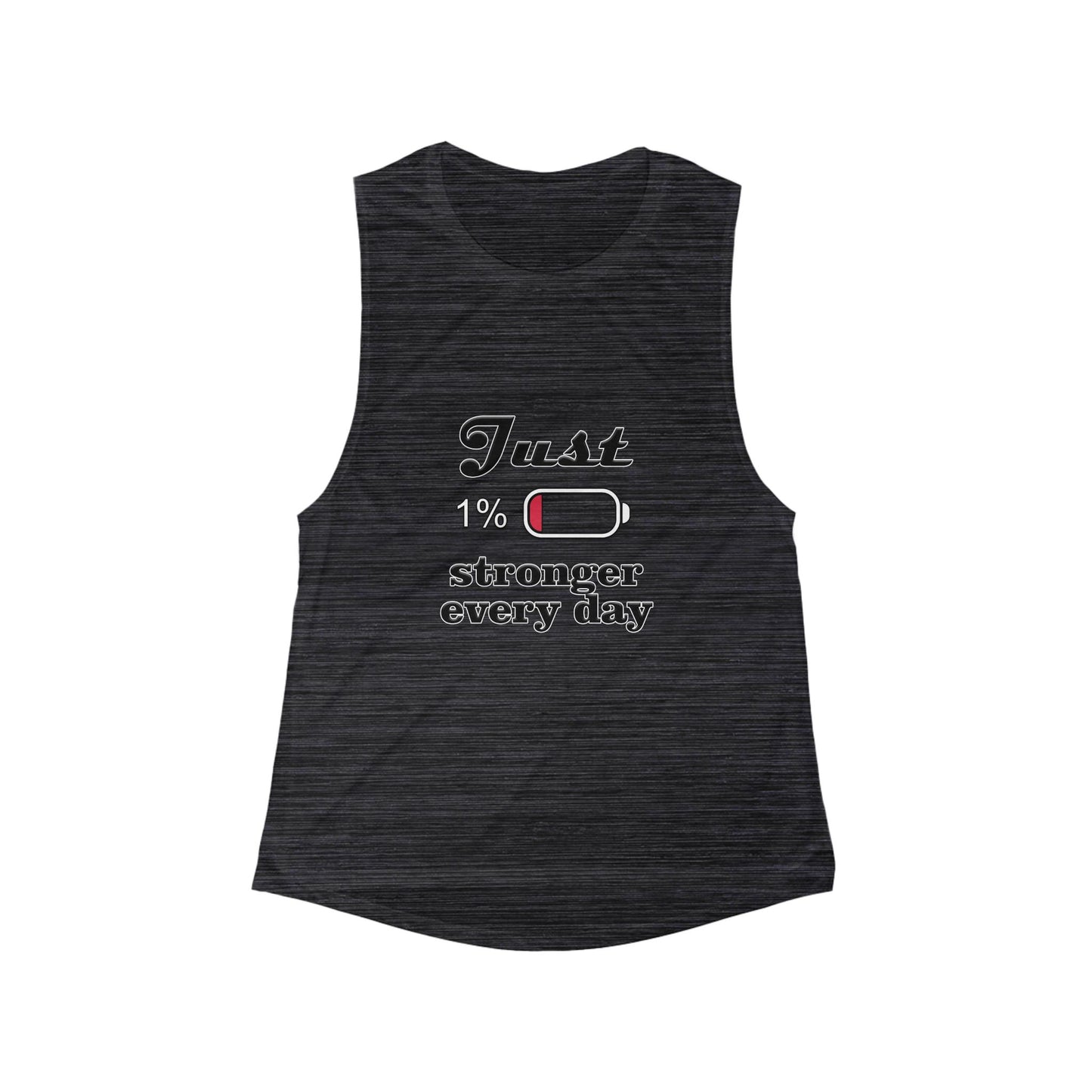 Empowering Women's Workout Tank - Just 1% Stronger Every Day, Fitness Top, Gym Shirt, Activewear, Motivational Apparel