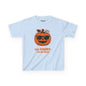 Trendy Halloween Vibes – Kids ‘Too Gourd to Be True’ Shirt for Fall Outings & Costumes