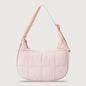 Puffer Crescent Bag for Women Quilted Underarm Bag Nylon Adjustable Strap Shoulder Purse Hobo Bag for Work Travel