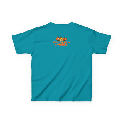 Trendy Halloween Vibes – Kids ‘Too Gourd to Be True’ Shirt for Fall Outings & Costumes