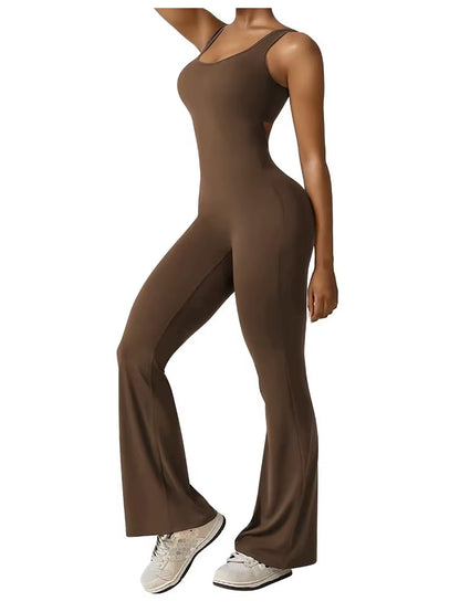 2025 Summer New Women'S Slim Hip Lift Backless Bodysuit Sexy Hottie Pullover Bodysuit Sports Yoga Wear